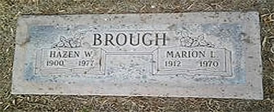 Hazen Brough Grave Marker